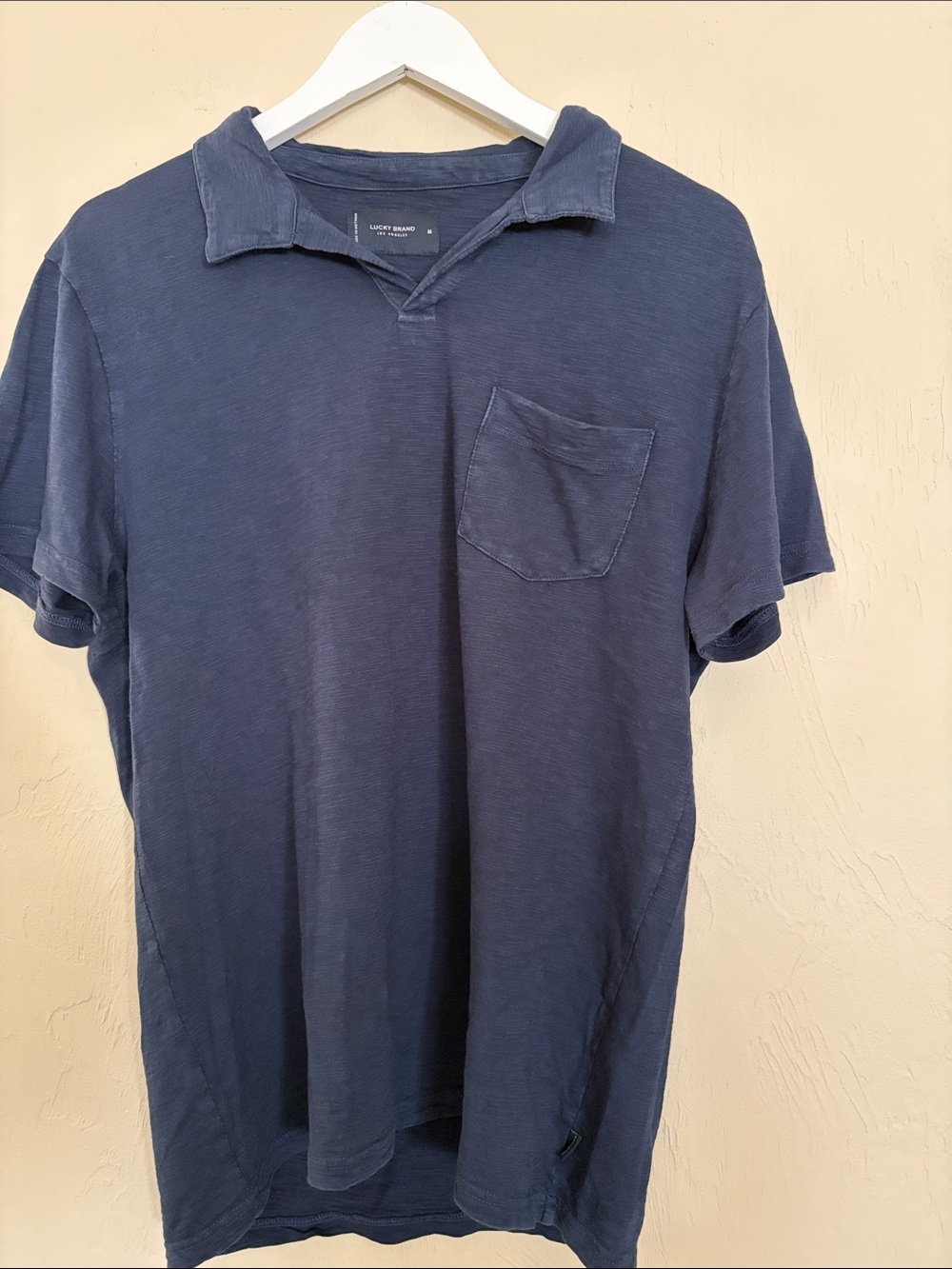 Lucky Brand Men’s Navy Pocket Polo. Excellent Condition!